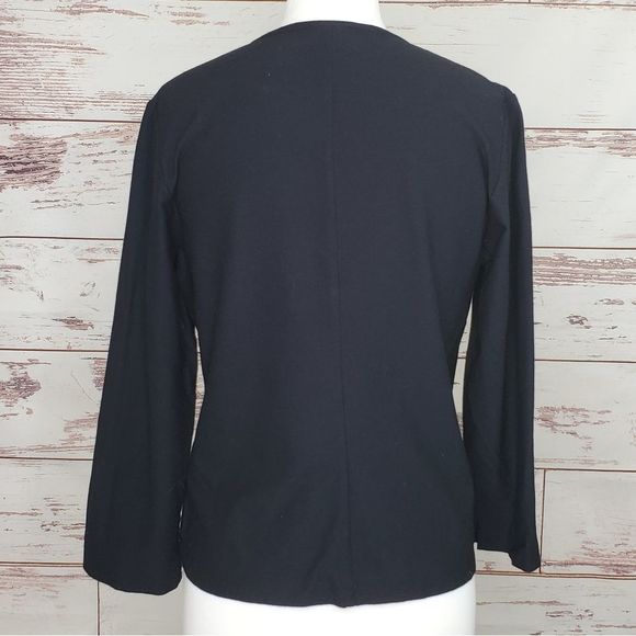 Eileen Fisher Full Zip Black Cardigan S - Picture 4 of 6